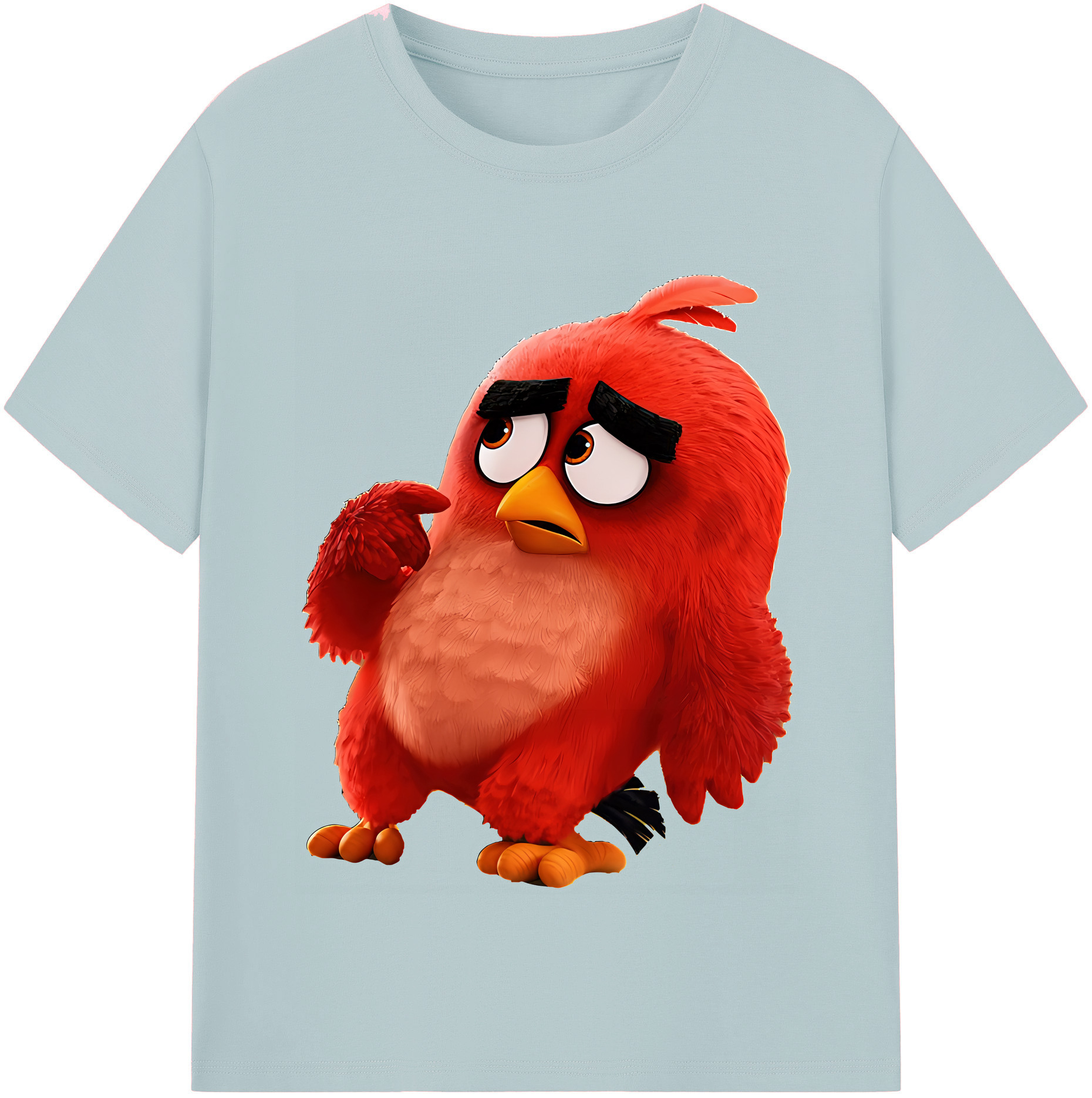 （画像用） Angry Birds アングリーバード 綿100％半袖Tシャツ（フロントプリント）